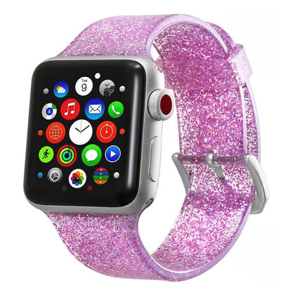 Smart watch strap silicone glitter strap