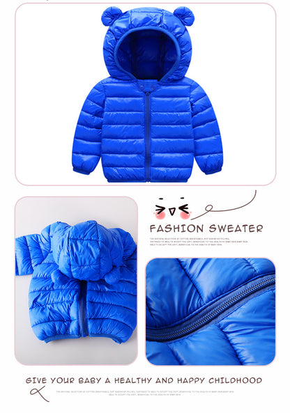 Children's down jacket autumn and winter warm coat light cotton padded coat