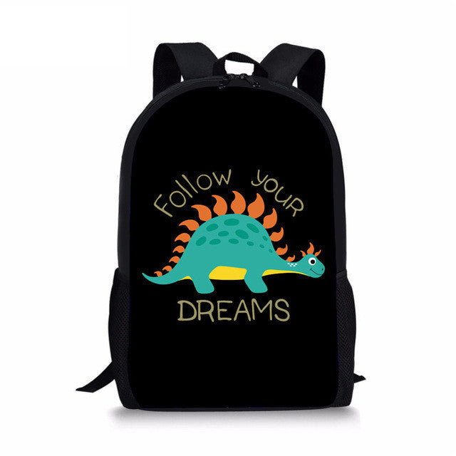 European And American Cartoon Dinosaur Schoolbag