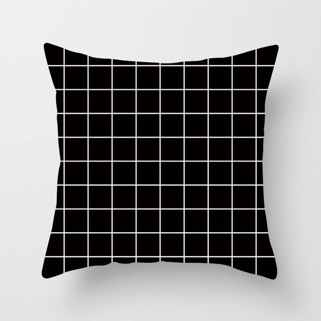 Black and white polyester pillowcases