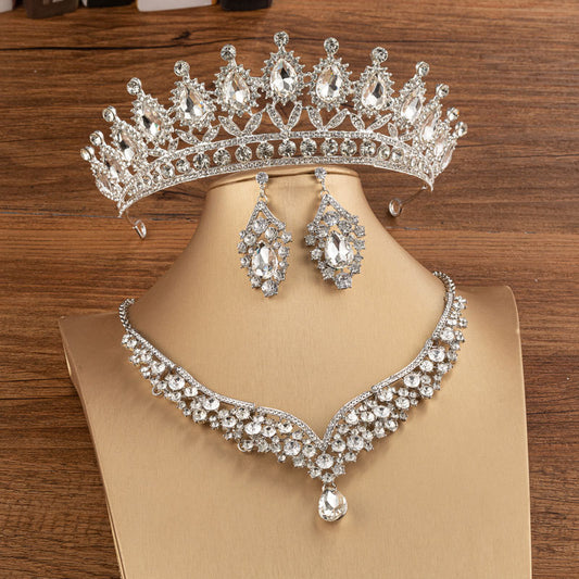 Bridal Crown Wedding Alloy Diamond Crown Fashion Elegant Headdress