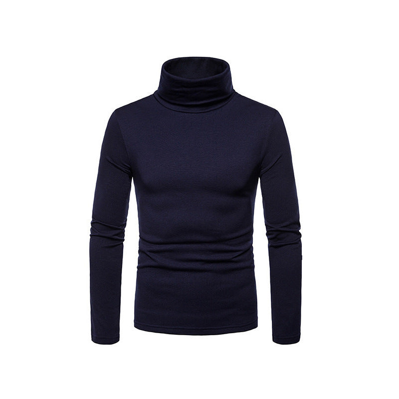 Spring Autumn And Winter Base Knitted Shirt Male