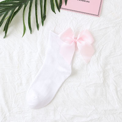 Back bow cotton socks