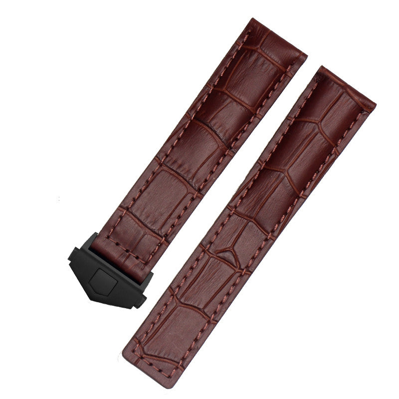 Time name leather watch strap