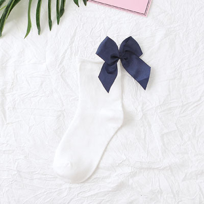 Back bow cotton socks