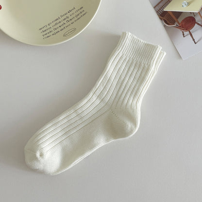 Thick Thread Women's Thickened Keep Warm Pure Color Tube Socks