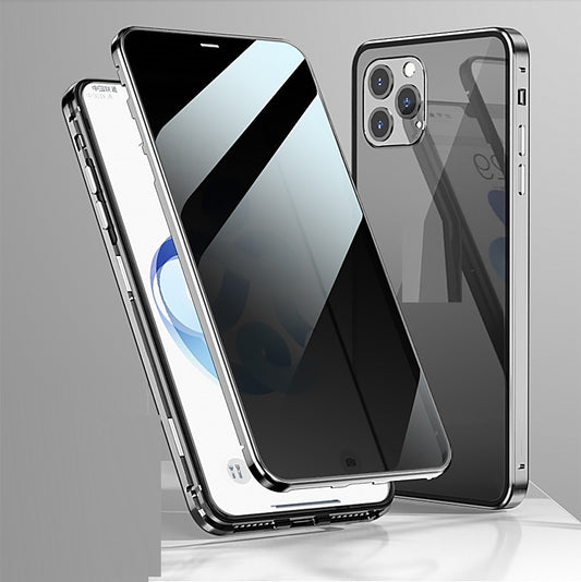 Double Sides Glass Cover Anti Privacy Protector Magnetic Adsorption Case