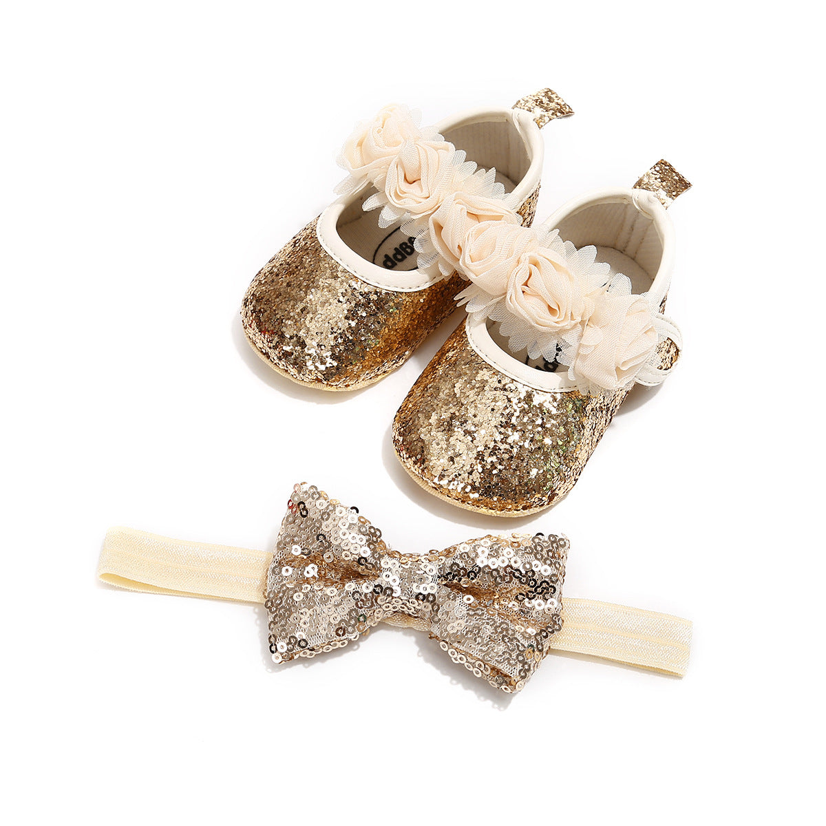 Glitter Rosette Mary Janes