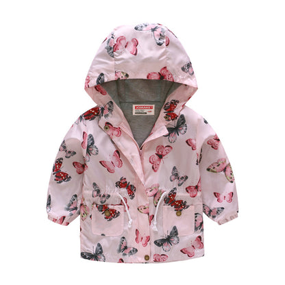 Spring And Autumn Thin Hooded Baby Cute Zipper Sweater Children's Jacket