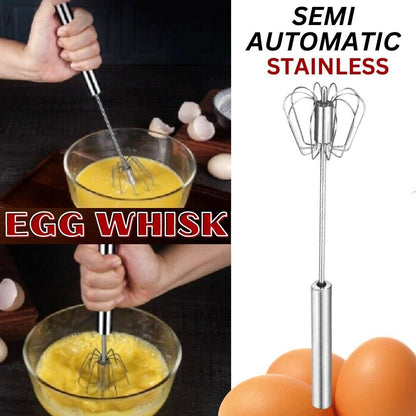 Hand Push Rotary Whisk Blender Versatile Milk Frother Mixer Stirrer Kitchen Tool