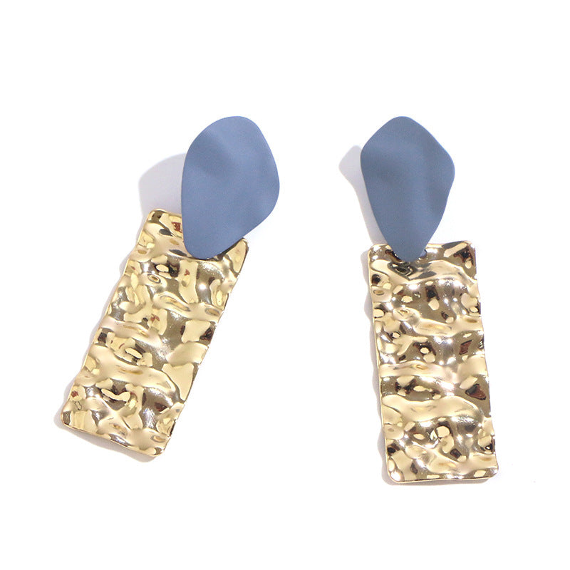 All-match Metal Cold Wind Simple Matte Earrings