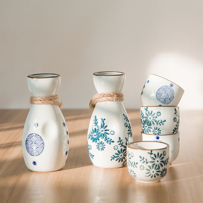 Chinese Style Simple Ceramic Retro Wine Set