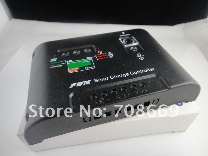 12V/24V Auto Distinguish 12V/10A/20A PWM Solar Controller for solar panel/power syst. Smart Solar Charge Controller