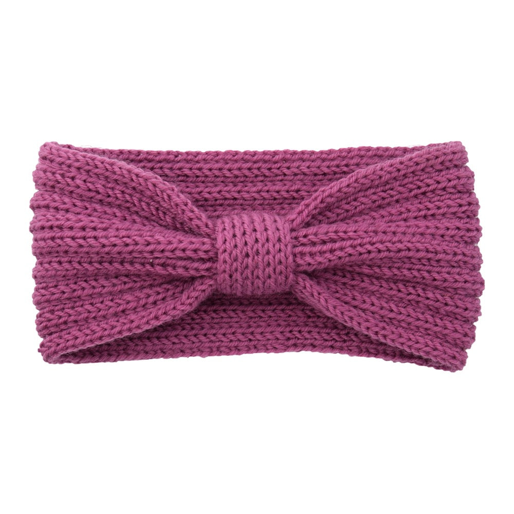 European and American flat stitch bow headband