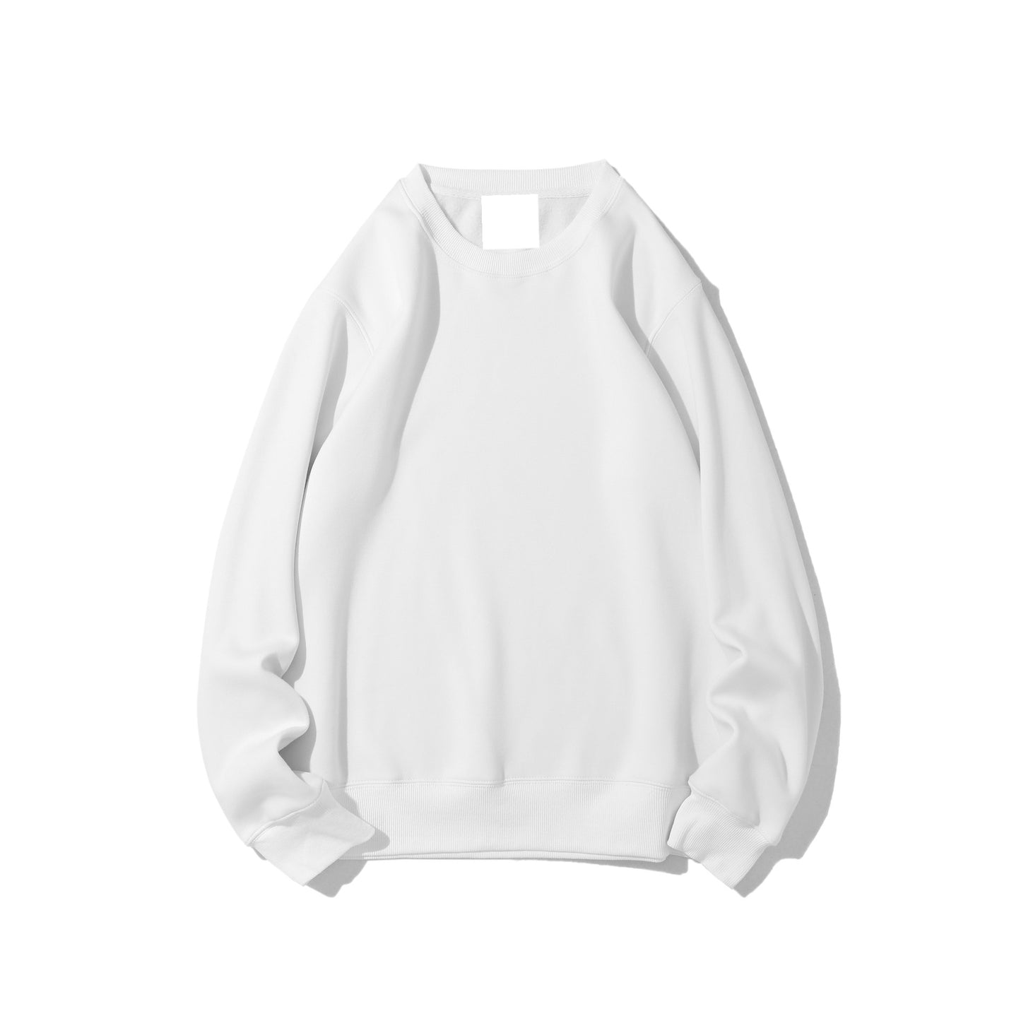 Polar Fleece Round Neck Unisex Solid Color Sweater