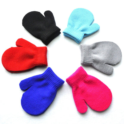 Children's Winter Warm Gloves Knitted Bag Baby Gloves