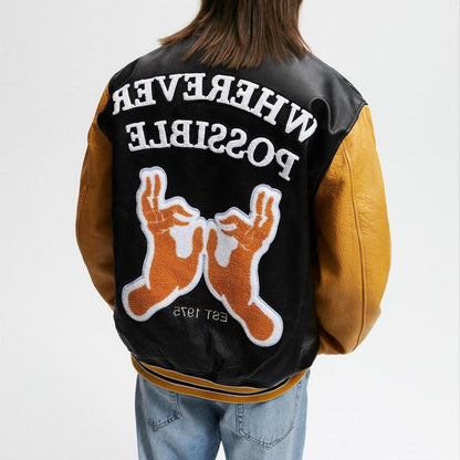 American Baseball Jacket Pilot Leather Outer