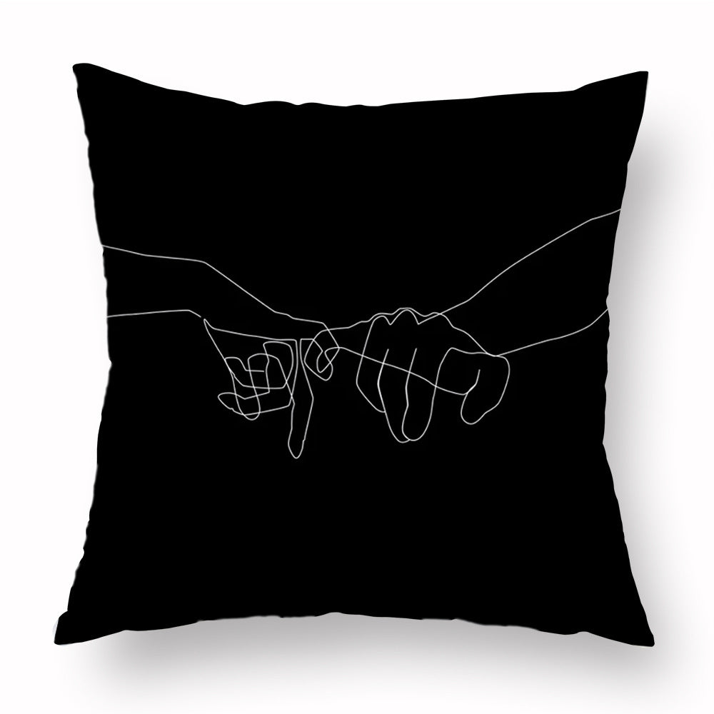 Short line plush pillow