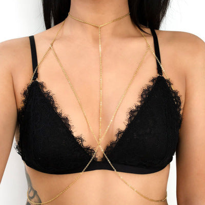 Popular bikini beach bra chain