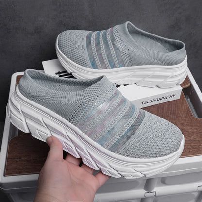 Women's Fashionable All-match Casual Platform Flying Woven Shoes