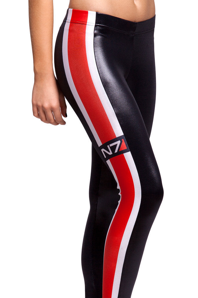 Women's Digital Printed Striped Skinny Leggings