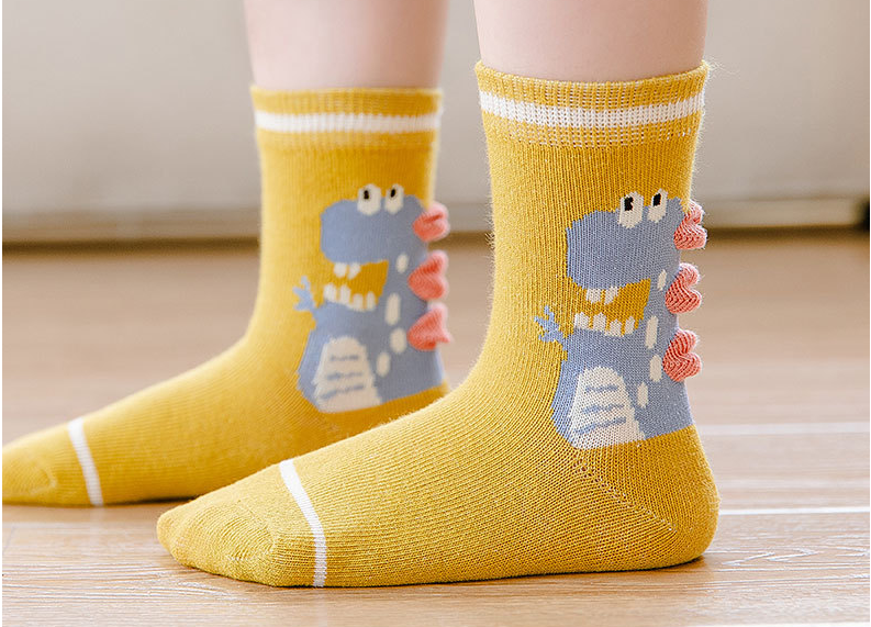 Three-dimensional Cartoon Dinosaur Boys And Girls Tube Socks