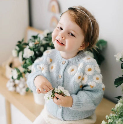 Wool Cardigan Sweater Embroidered Baby Children's Sweater