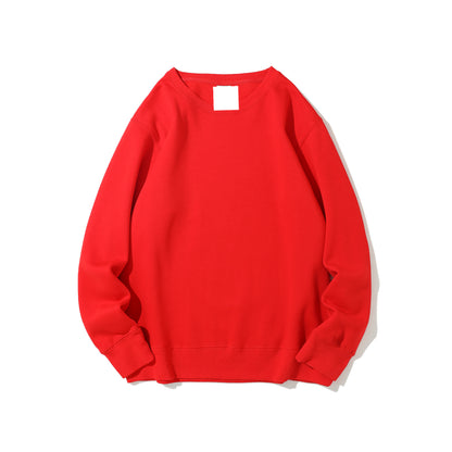 Polar Fleece Round Neck Unisex Solid Color Sweater