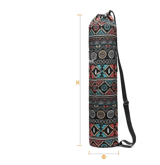 Printed canvas yoga backpack