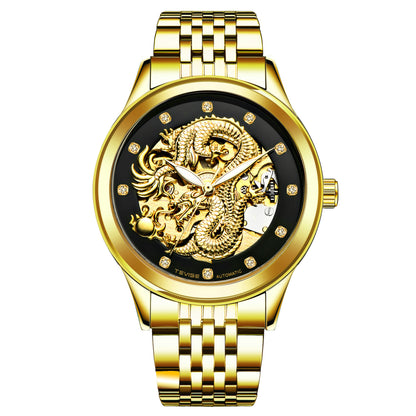 Detective Tevise automatic table watch watch men burst Jinlong waterproof luminous lovers mechanical watch