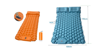 Outdoor Camping Travel Portable Inflatable Cushion Built-in Foot Inflatable