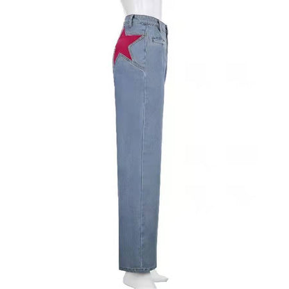 Slim Mid-waist Flattering Denim Bell-bottom Pants