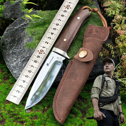 Straight Knife Outdoor Survival Knife Wilderness Survival Knife Self-defense Pocket Knife High Hardness