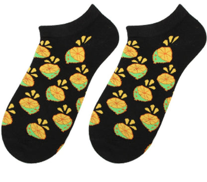 Fruit socks cartoon avocado female cotton socks