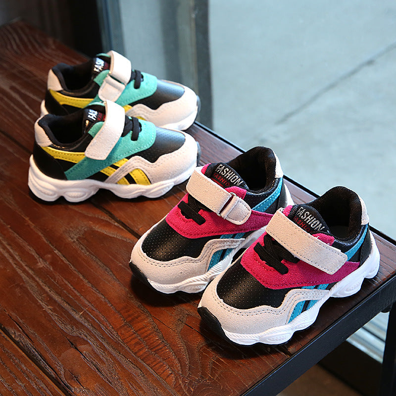 spring and autumn children sports shoes breathable baby boy running shoes 2-4-6 shoes