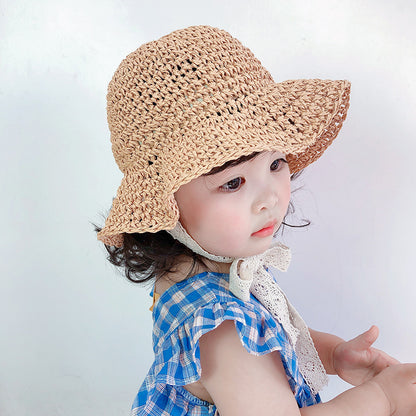 Kids Sunscreen Lace Lace Breathable Bucket Hat