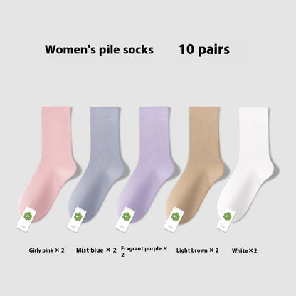 Spring And Summer Thin Anti-Pilling Pure Cotton Women's Socks Sweat-absorbent Breathable