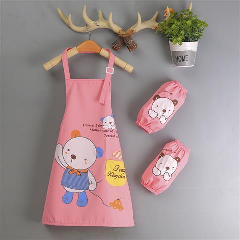 Fine Art Apron Clothing Household Kitchen Painting Waterproof Child With Sleeves