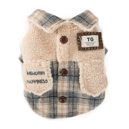 Warm lamb wool pet clothes