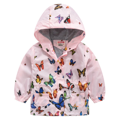 Spring And Autumn Thin Hooded Baby Cute Zipper Sweater Children's Jacket