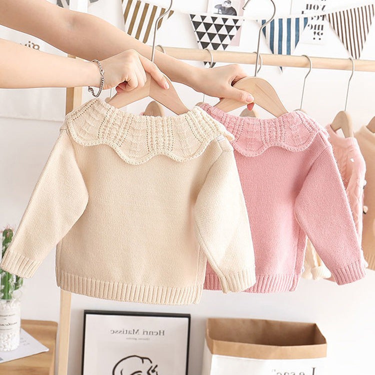 Long Sleeve Western Style Autumn And Winter New Baby Sweater Coat