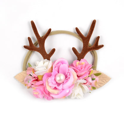 Cute Children's Antler Ears Nylon Hair Accessories