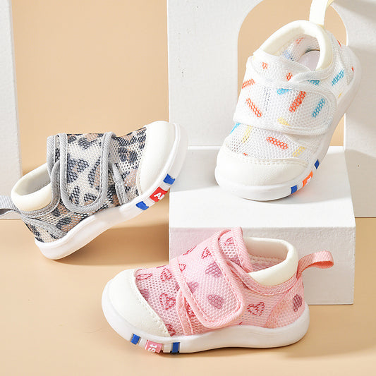 Baby Sandals Men's Summer Toddler  0 1-2 Years Old Baby Non-slip Soft Bottom Infant Mesh Surface Shoe