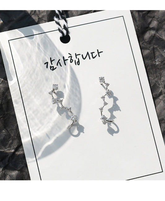 Temperament Star Sterling Silver Women's Earrings