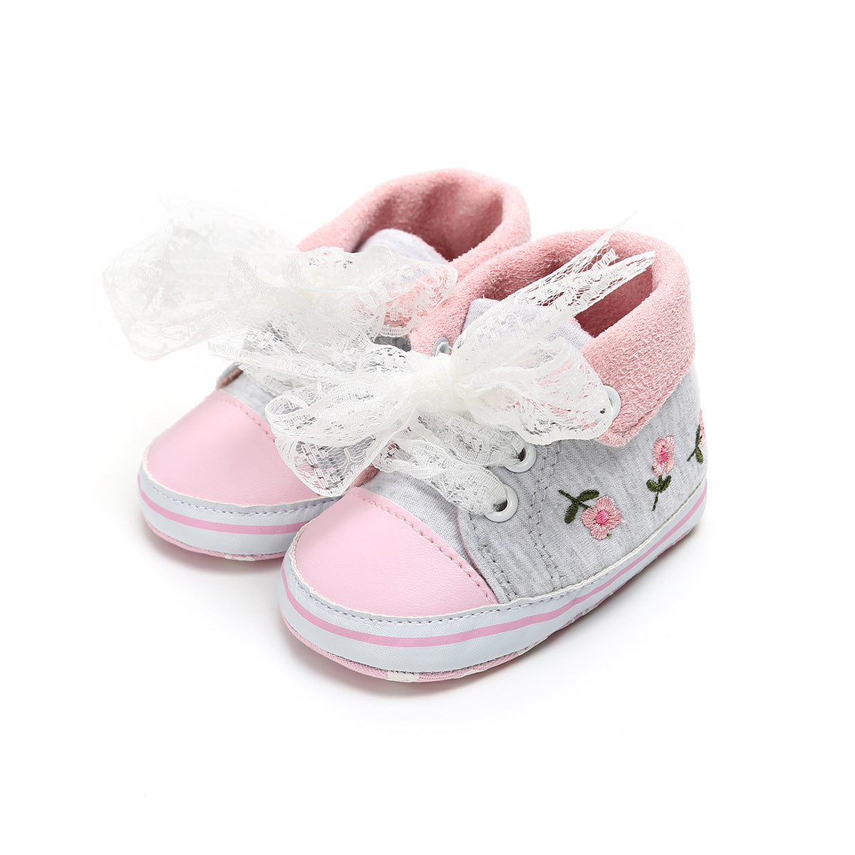 Help Embroidered Baby Princess Shoes