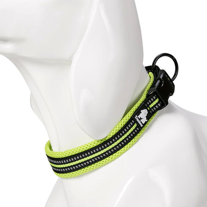 Dog collar nylon reflective adjustable