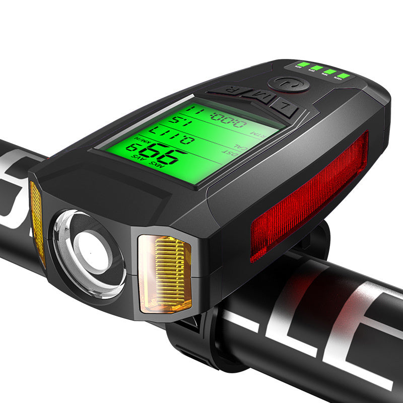 Bicycle headlight wireless code meter