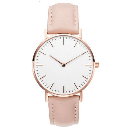 Quartz Large Dial Women's Simple Belt Watch