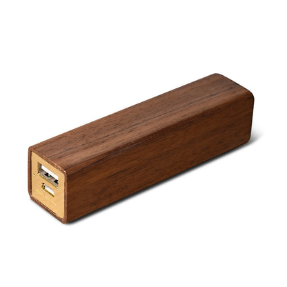 Portable Black Walnut Solid Wood Power Bank