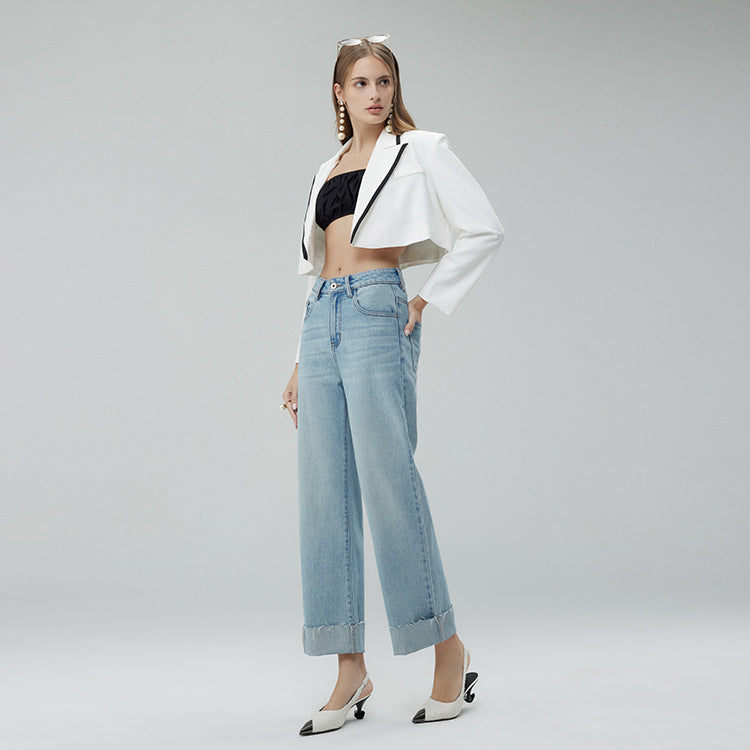 Women's Fashion Cropped Wide-leg Pants